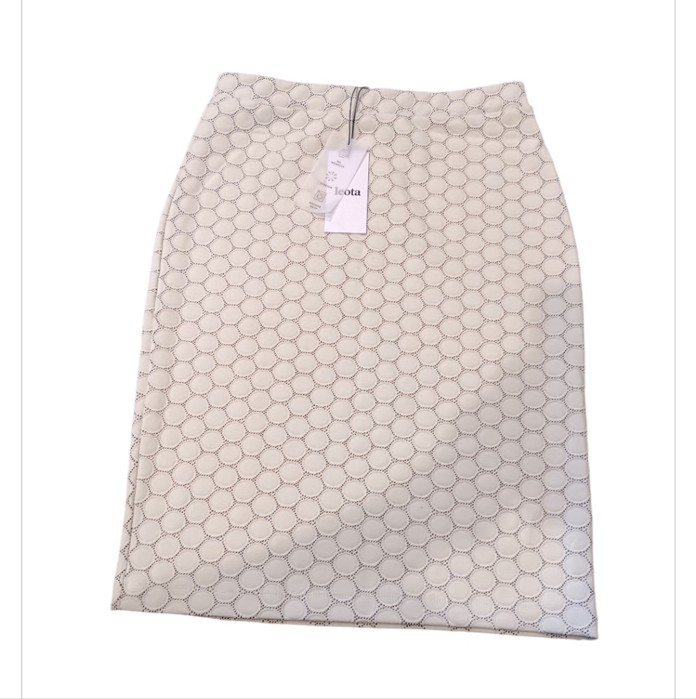 Leota White Geometric Pencil Skirt Sz S
